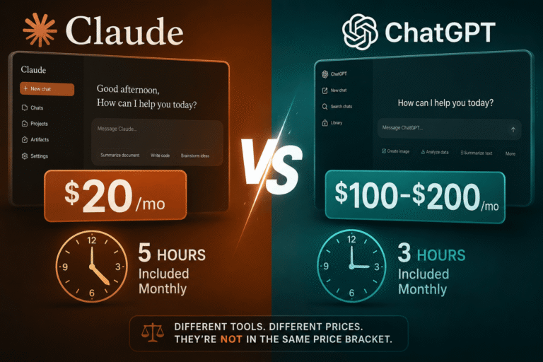 Claude Pro vs ChatGPT Pro Usage Rates: What $20 and $100+ Actually Buy You claude pro usage rates compared to chatpgt pro